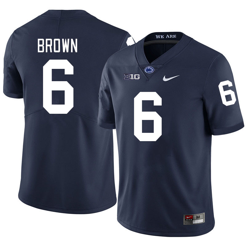 Penn State Nittany Lions #6 Cam Brown College Football Jerseys Stitched Sale-Navy